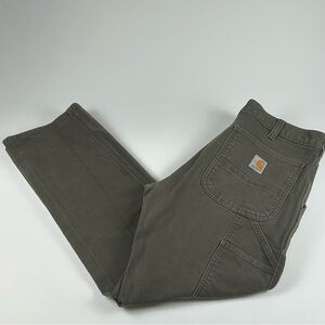 Carhartt Men’s SZ 32x30 Green Relaxed Fit Carpenter Duck Utility Work Pants